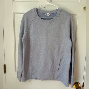 Lululemon Back Into It Crew Scoop Neck Sweatshirt Periwinkle Blue Grey, Size 8